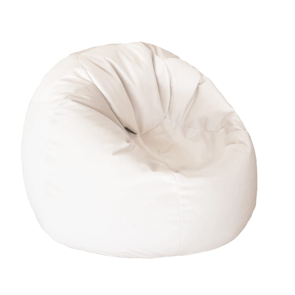 Pouf xl velours blanc