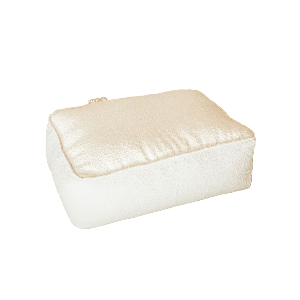 MX HOME Bodenkissen aus Bouclé-Wolle Größe S style modern Weiß Wolle