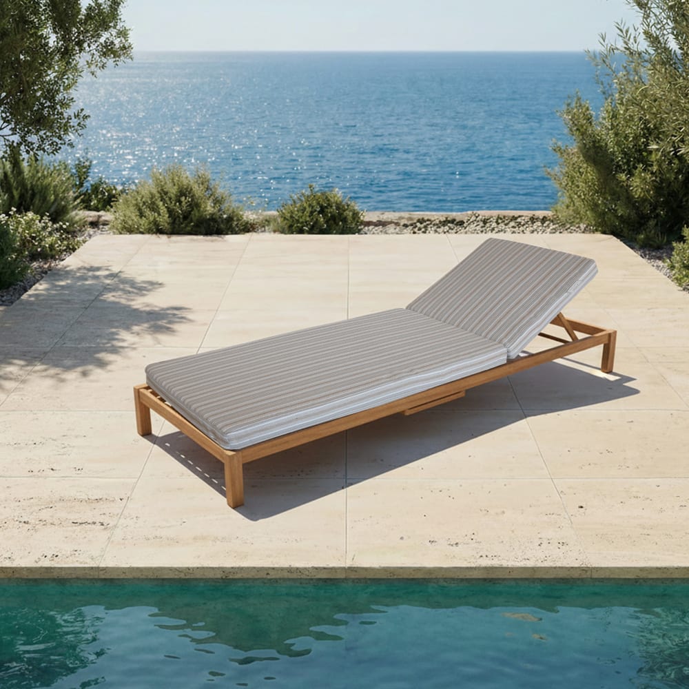 Matelas extérieur pour transat - déhoussable en tissu rayé - Maisons du Monde