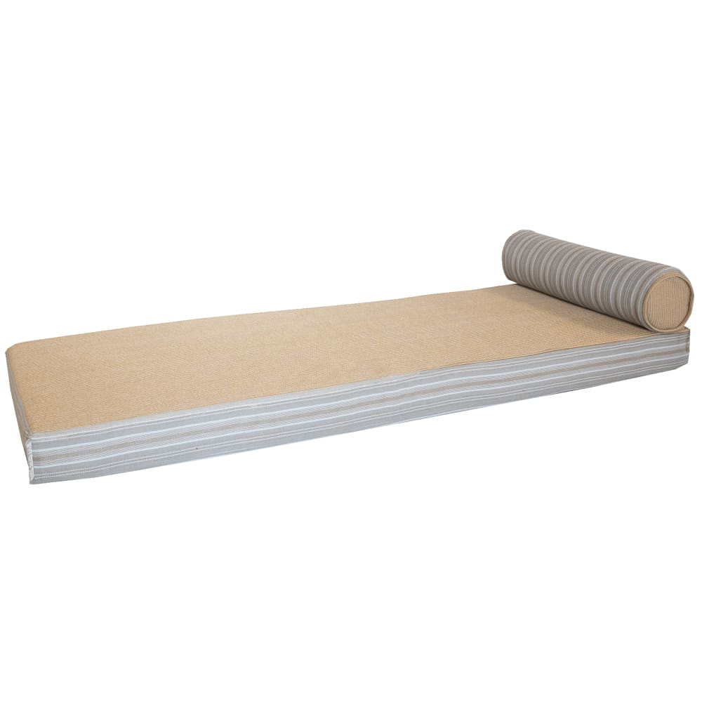 Matelas extérieur réversible recto rayé & verso raphia - Simple
