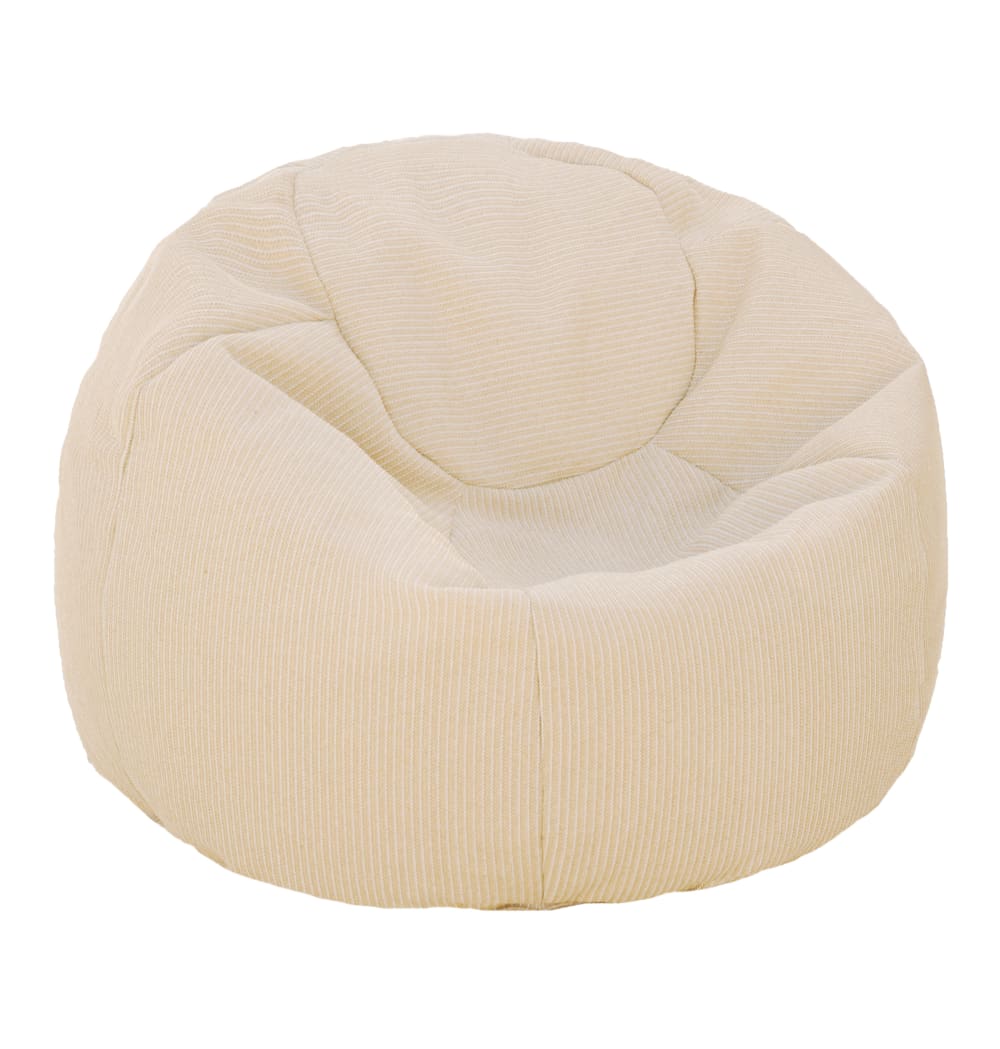 Pouf XL extérieur en tissu effet raphia