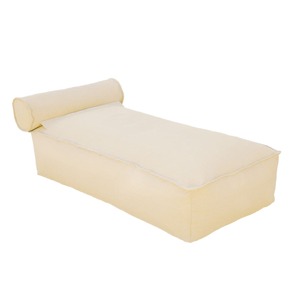 MX HOME Schwimmende Outdoor-Liege in in Bast-Optik style seaside Beige Acryl