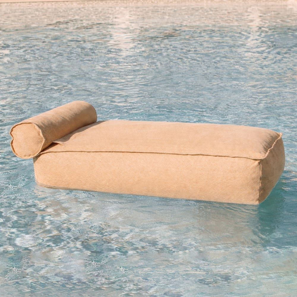 Transat extérieur flottant déhoussable en tissu effet raphia - Maisons du Monde