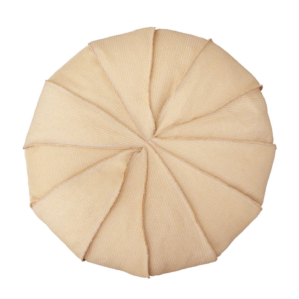 Pouf oursin extérieur flottant déhoussable en tissu effet raphia