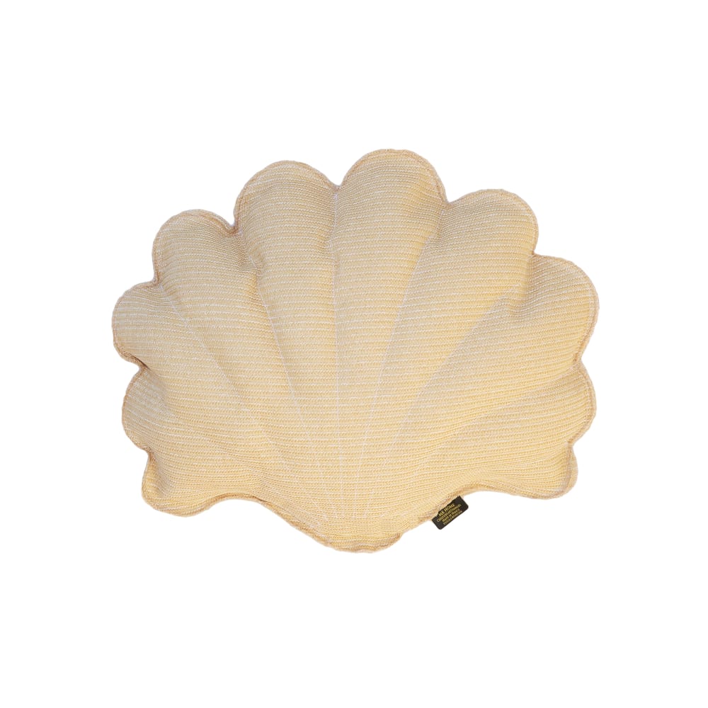 MX HOME Outdoor-Kissen Muschelschale in Bast-Optik style seaside Beige Acryl
