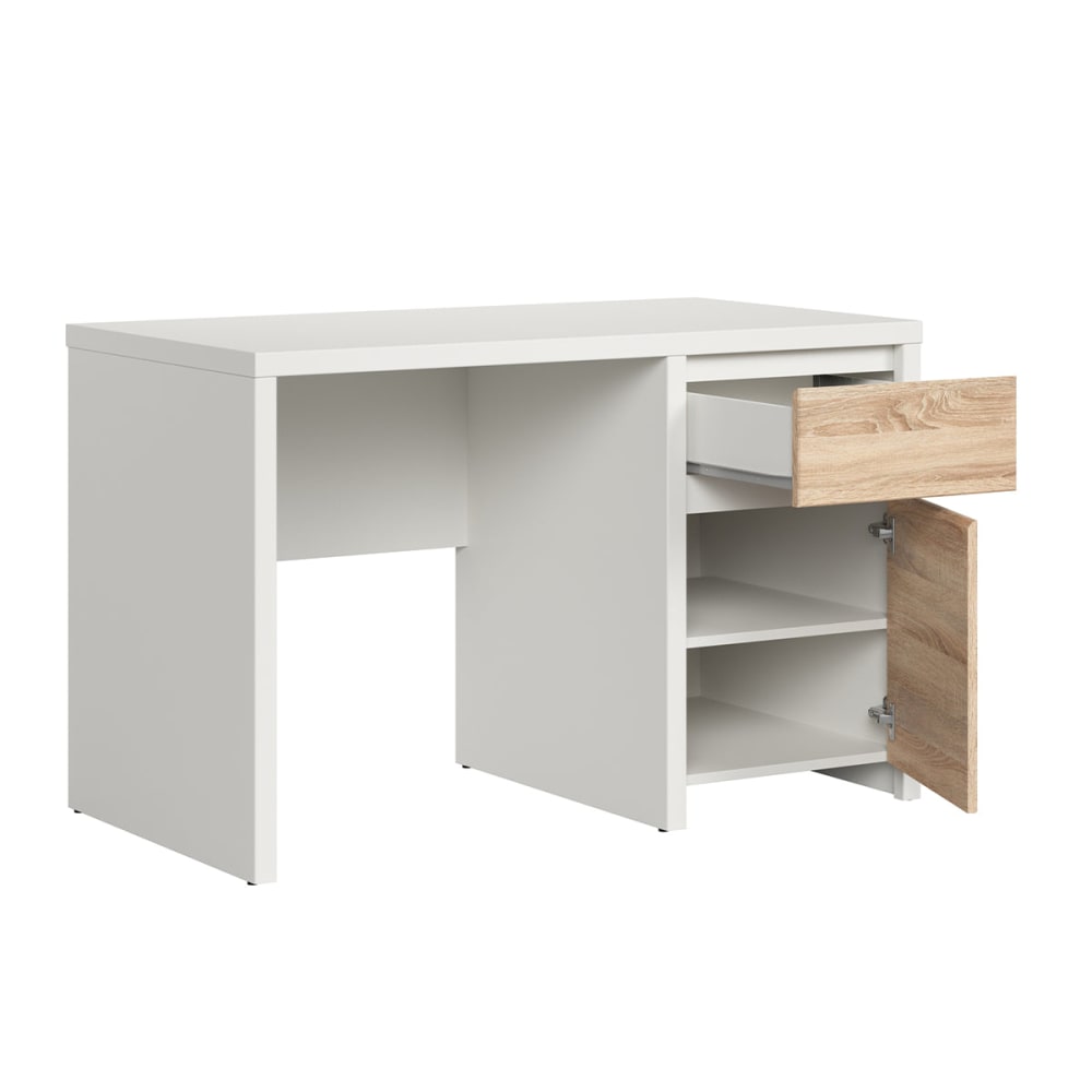 Bureau 1 porte 1 tiroir panneaux agglomérés marron