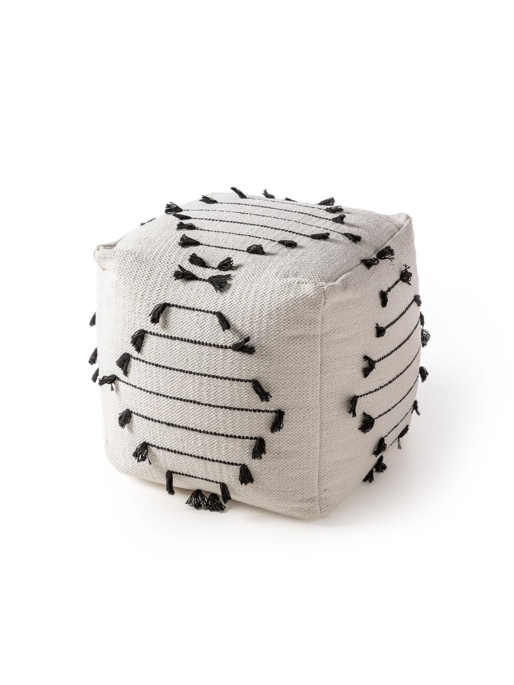 pouf ivory 45x45x45