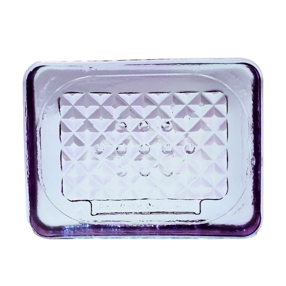 Pporte savon verre recyclé parme 12x9x3 cm Pporte savon verre recyclé parme 12x9x3 cm