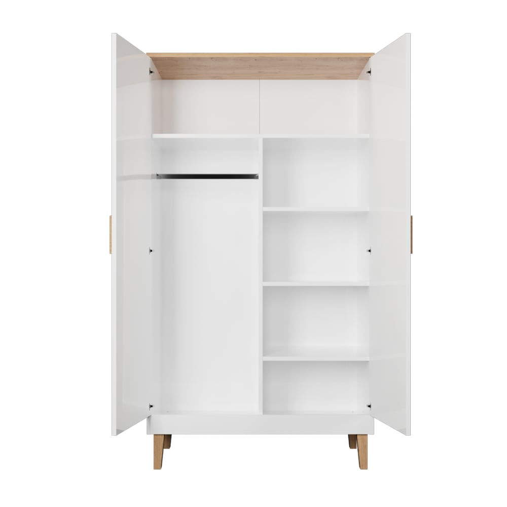 2-türiger Kleiderschrank Platten Weiß - Maisons Du Monde