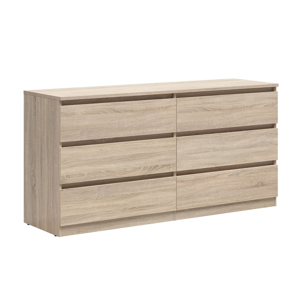 Petits meubles Kommode mit 6 Schubladen Spanplatten Helles Holz Beige Spanplatte