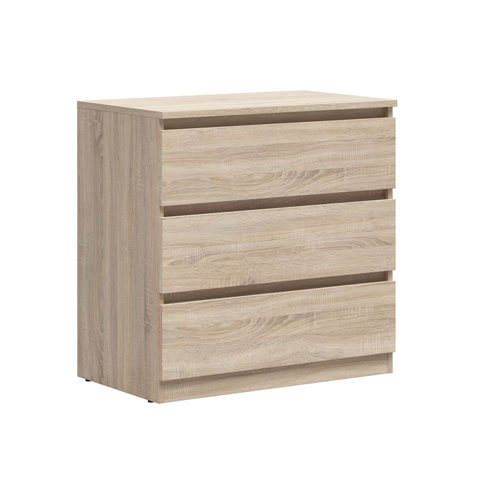 Commode 3 tiroirs stratifiés - clair