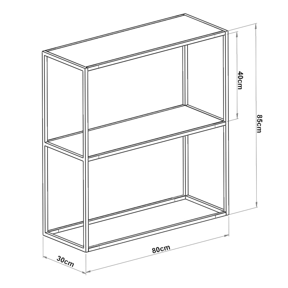 en casa Konsolentisch aus Metall und Glas 85 x 80 x 30 cm, in Schwarz Schwarz Metall