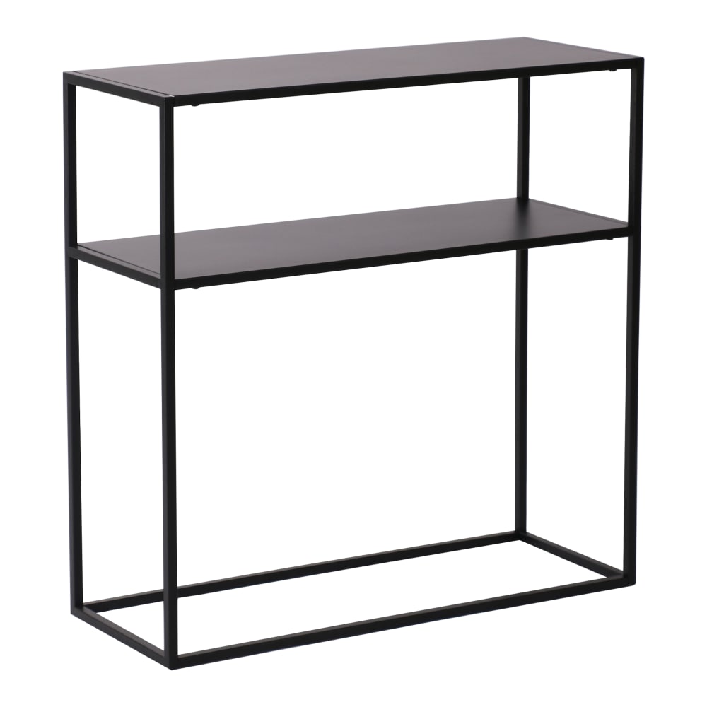 en casa Konsolentisch aus Metall 80 x 80 x 30 cm, in Schwarz Schwarz Metall