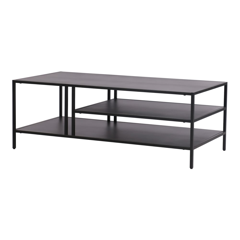 en casa Couchtisch aus Metall 40 x 110 x 55 cm, in Schwarz Schwarz Stahl