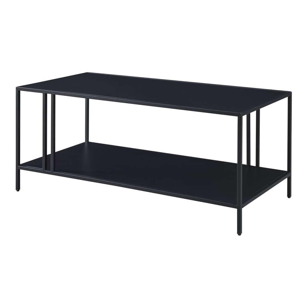 en casa Couchtisch aus Metall 47 x 110 x 55 cm, in Schwarz Schwarz Stahl
