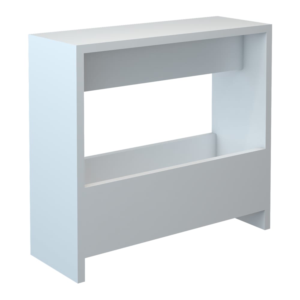 en casa Beistelltisch mit Ablage in Holzoptik 60 x 55 x 20 cm, in Weiß Weiß Spanplatte