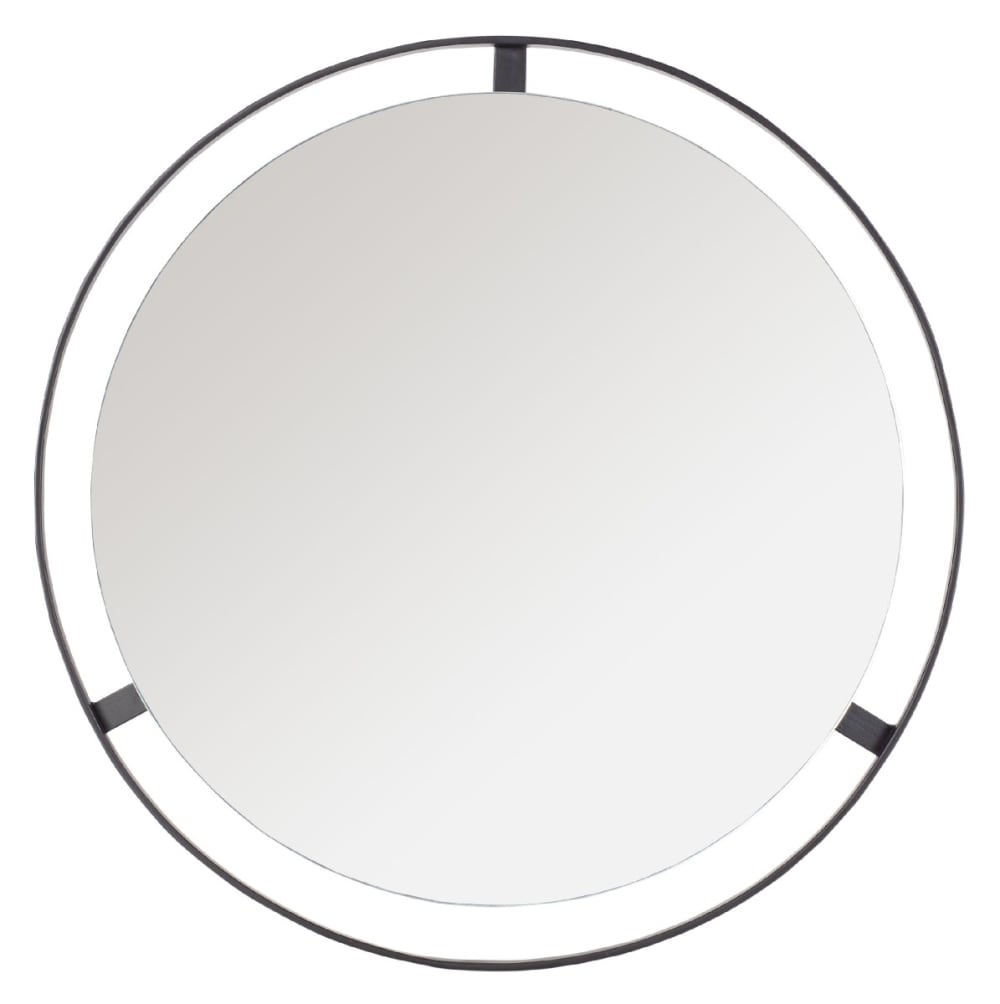 Miroir en fer/verre/mdf, noir mat - Maisons du Monde