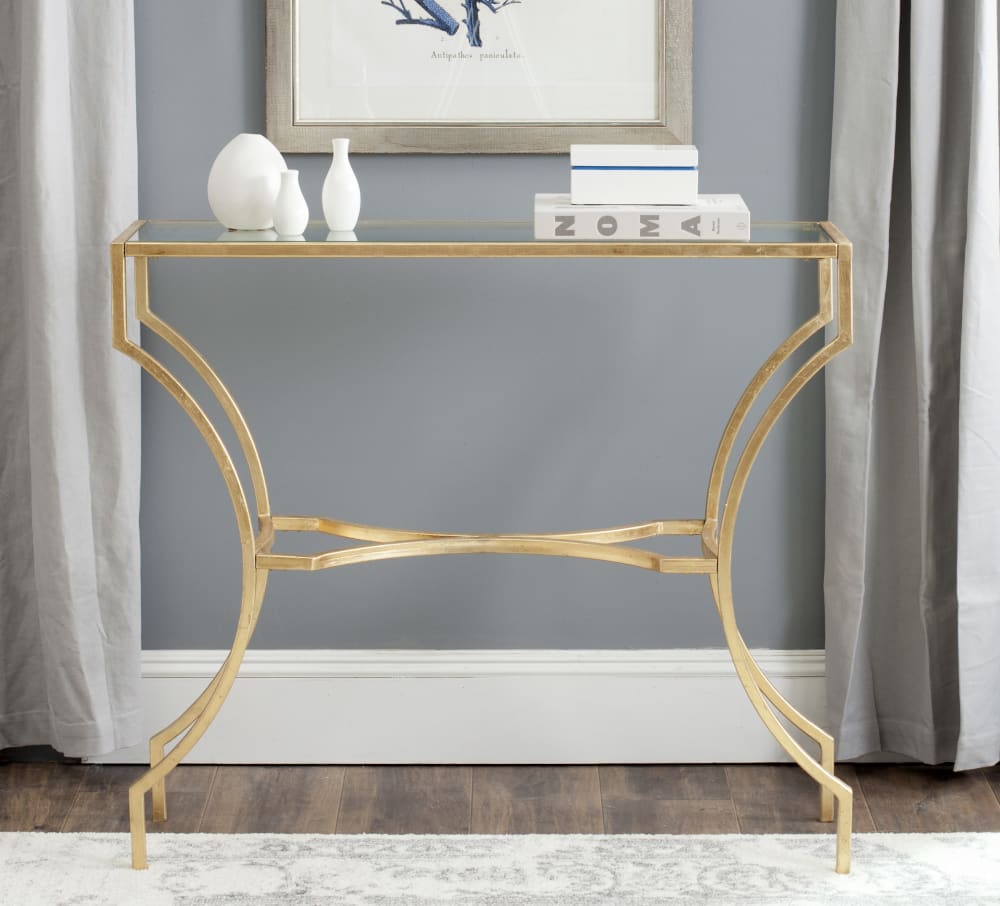 Console en fer/verre, or - Maisons du Monde