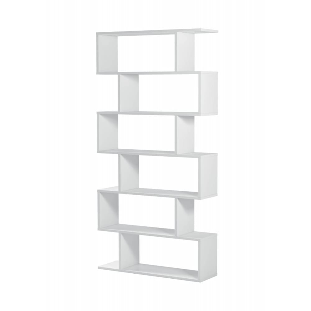 Calicosy Bücherregal mit 6 Ebenen H192 cm - Weiß Weiß Holz