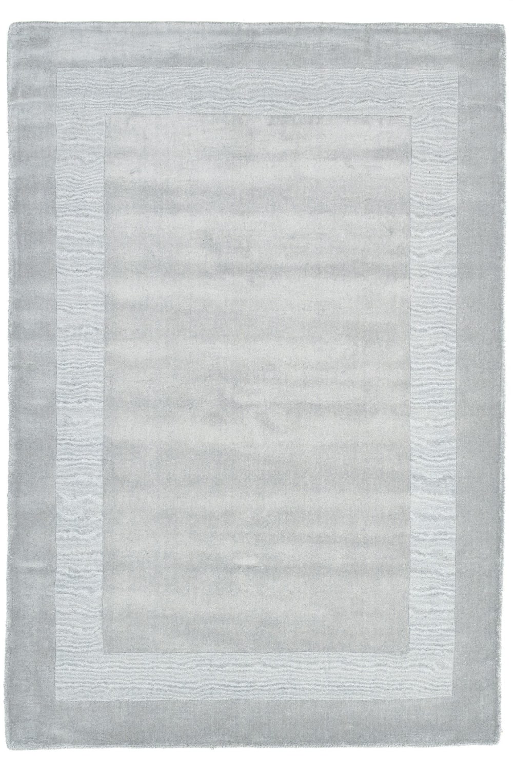 Tapis tufté main en laine naturelle Gris 60x90 cm