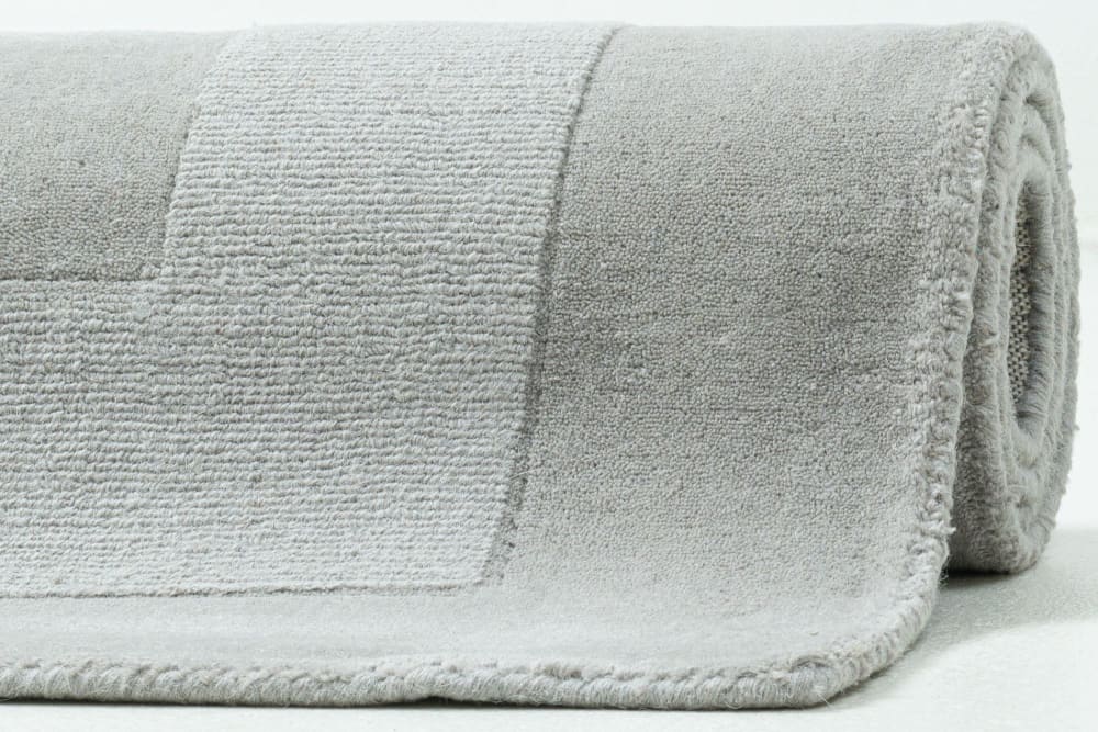 Tapis tufté main en laine naturelle Gris 60x90 cm — vue 3