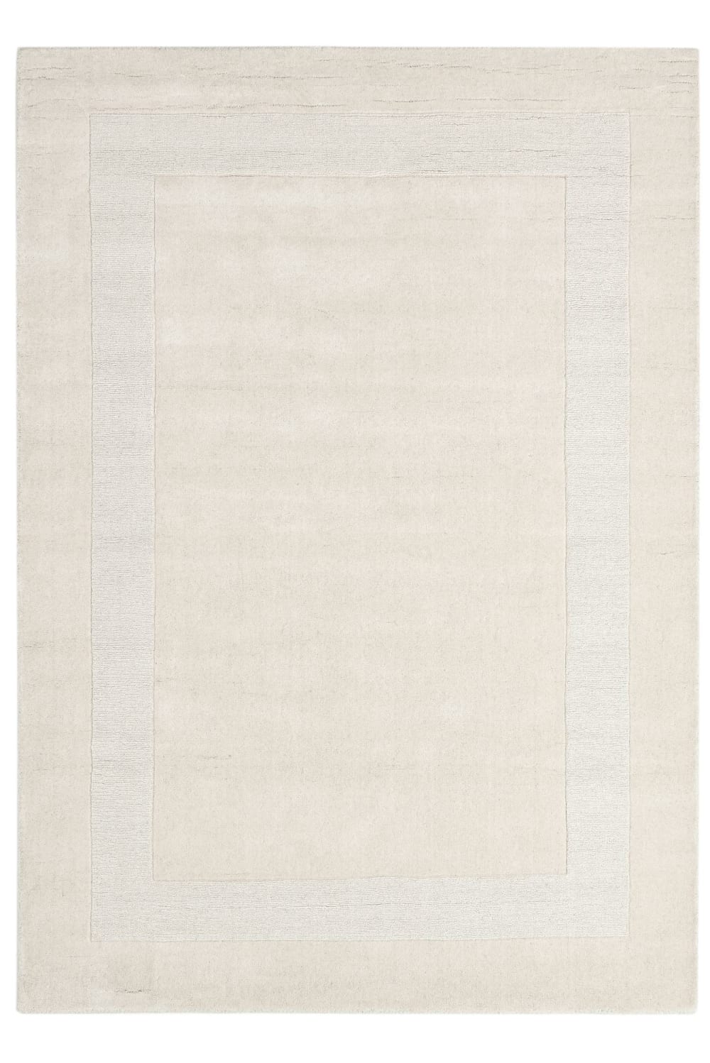 Tapis tufté main en laine naturelle Beige 60x90 cm