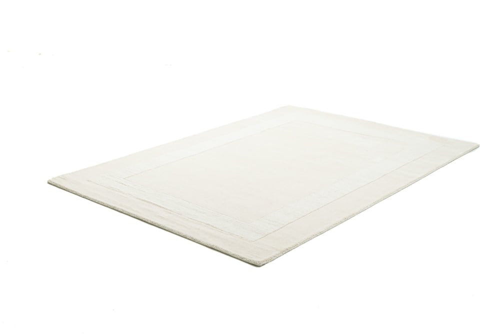 Tapis tufté main en laine naturelle Beige 60x90 cm — vue 4