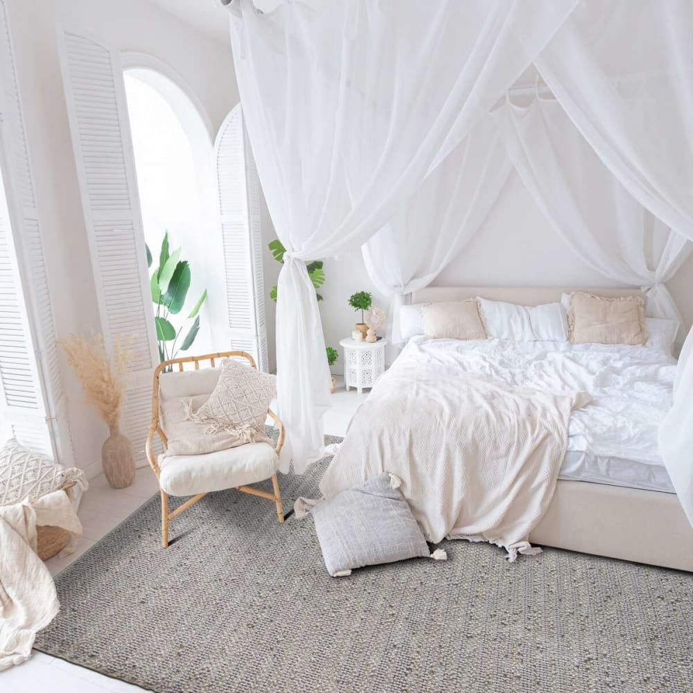 Tapis en polypropylène et coton motif lignes beige 160x230 - Maisons du Monde