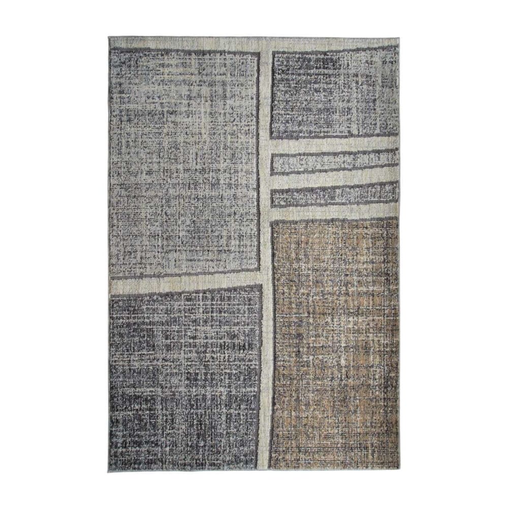 Tapis extra-doux motif quadri gris vert 120x170 - Maisons du Monde