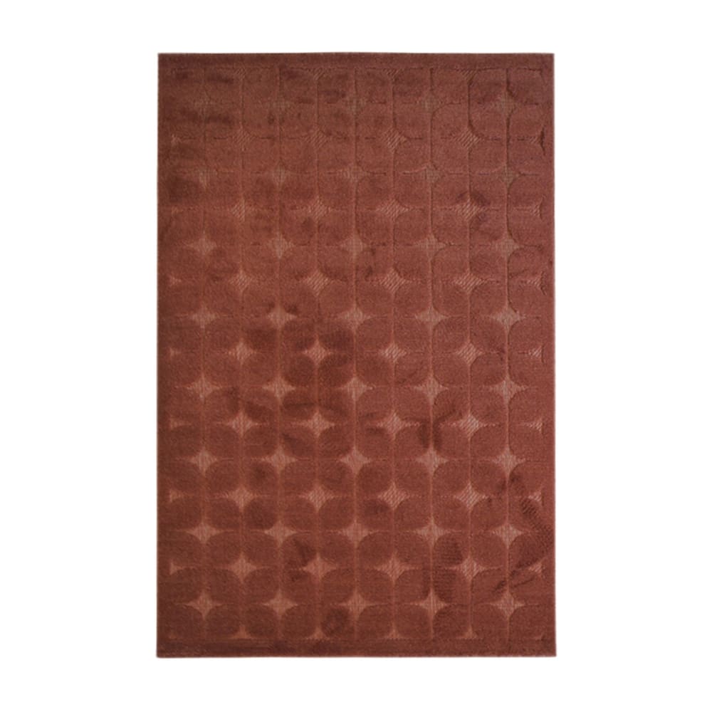 Tapis à relief moderne rouge terra cotta rosé 160x220
