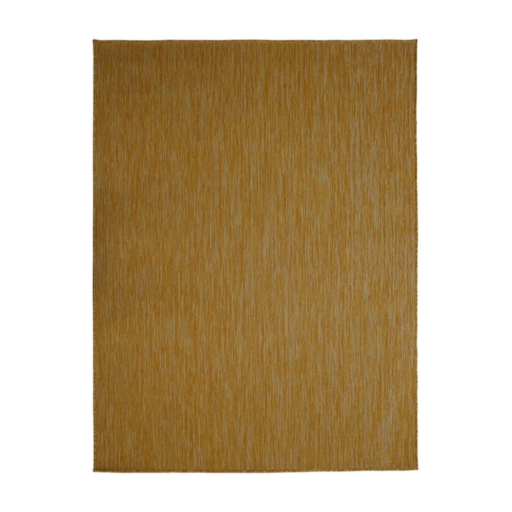 Tapis extérieur intérieur aspect jute jaune 133x170