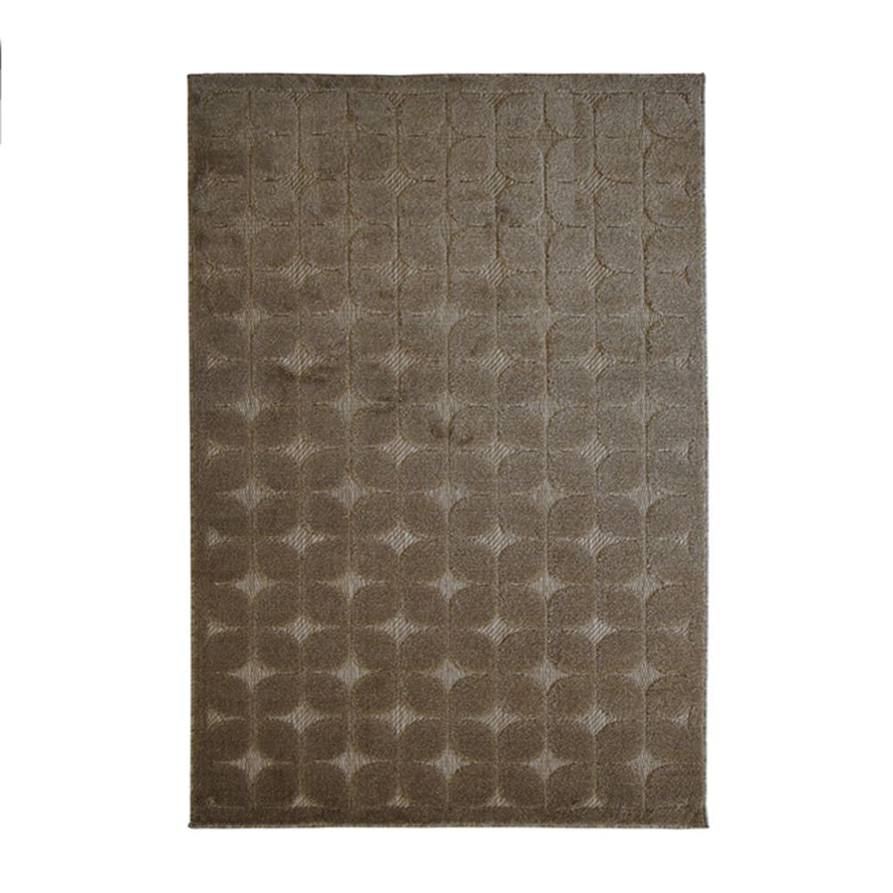 The Deco Factory Tapis à motif géométrique beige 120x170 style classique chic Certifié Oeko-Tex - Pp - Polypropylène