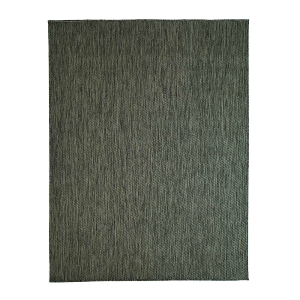 Tapis   aspect jute vert foncé 133x170