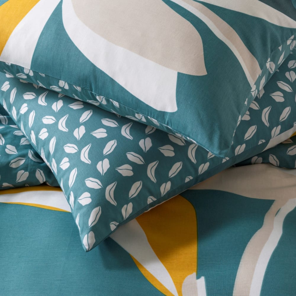 Parure de lit 2 personnes tropical réversible feuilles 240x220cm - Maisons du Monde