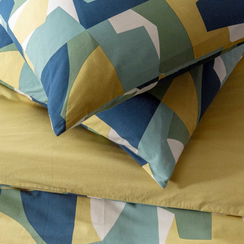 Parure de lit 2 personnes géométrique coton 260x240cm - Maisons du Monde