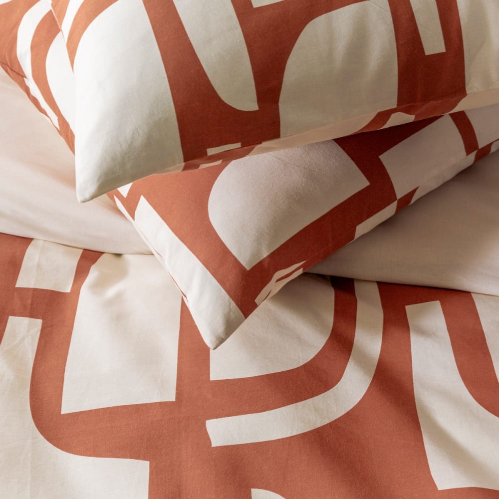 Parure de lit 2 personnes géométrique bicolore 260x240cm - Maisons du Monde