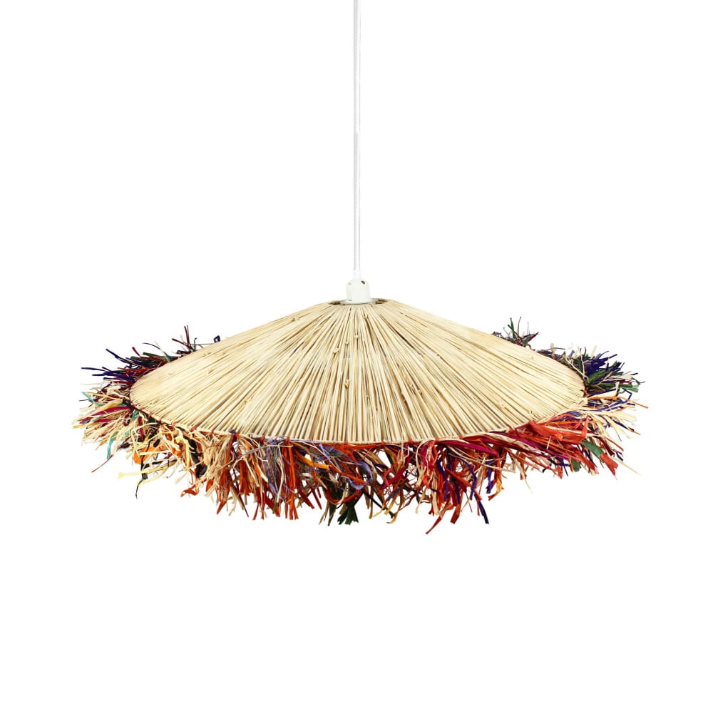 Suspension en raphia coloré d70cm — vue 3