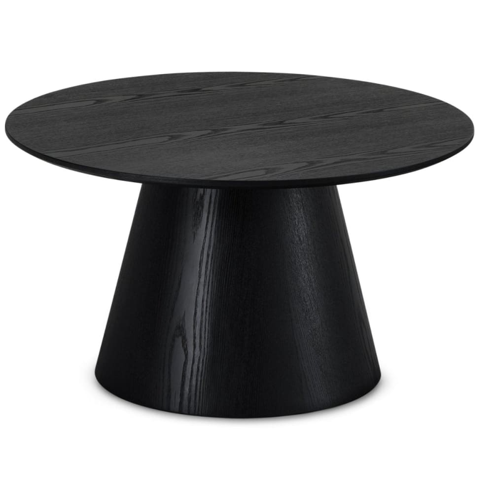 Table basse ronde style scandinave noir