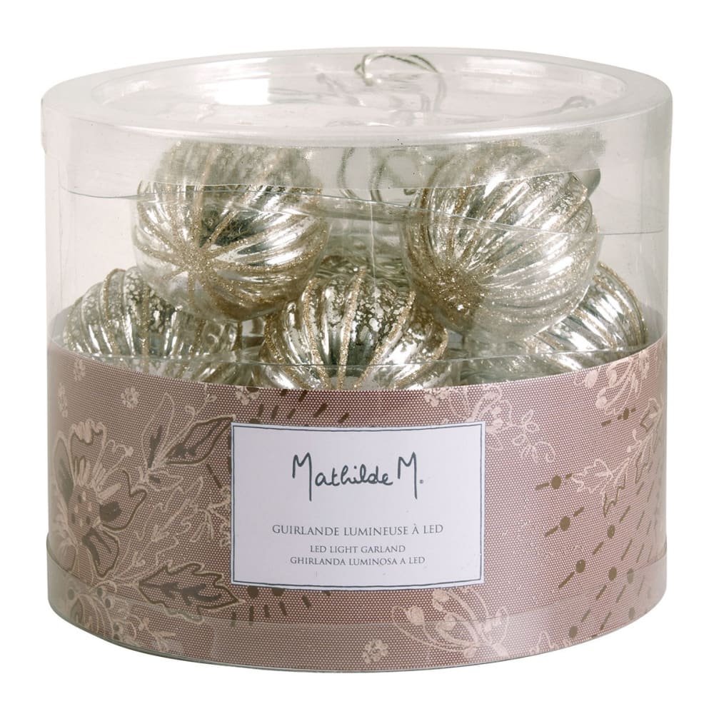 Guirlande lumineuse LED boules argentées - Maisons du Monde