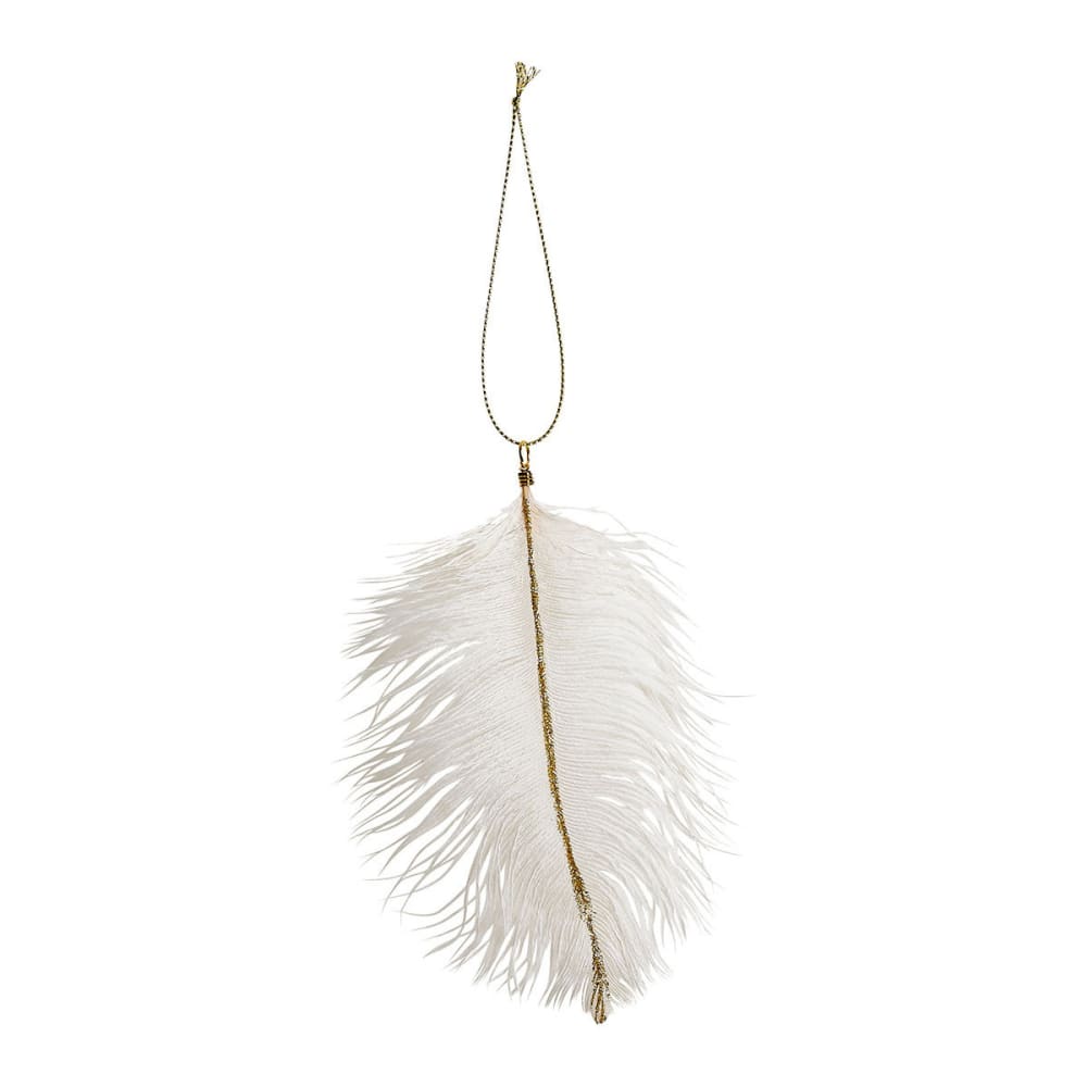 Mathilde M Sachet de 6 plumes décoratives à suspendre Blanc