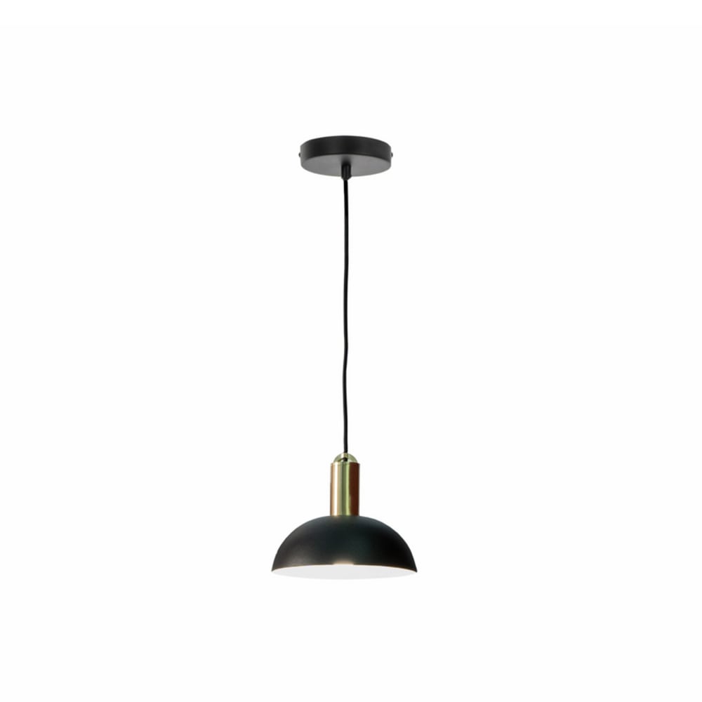 Suspension ronde en laiton noir mat, 20 x 20 cm, hauteur 150 cm — vue 3