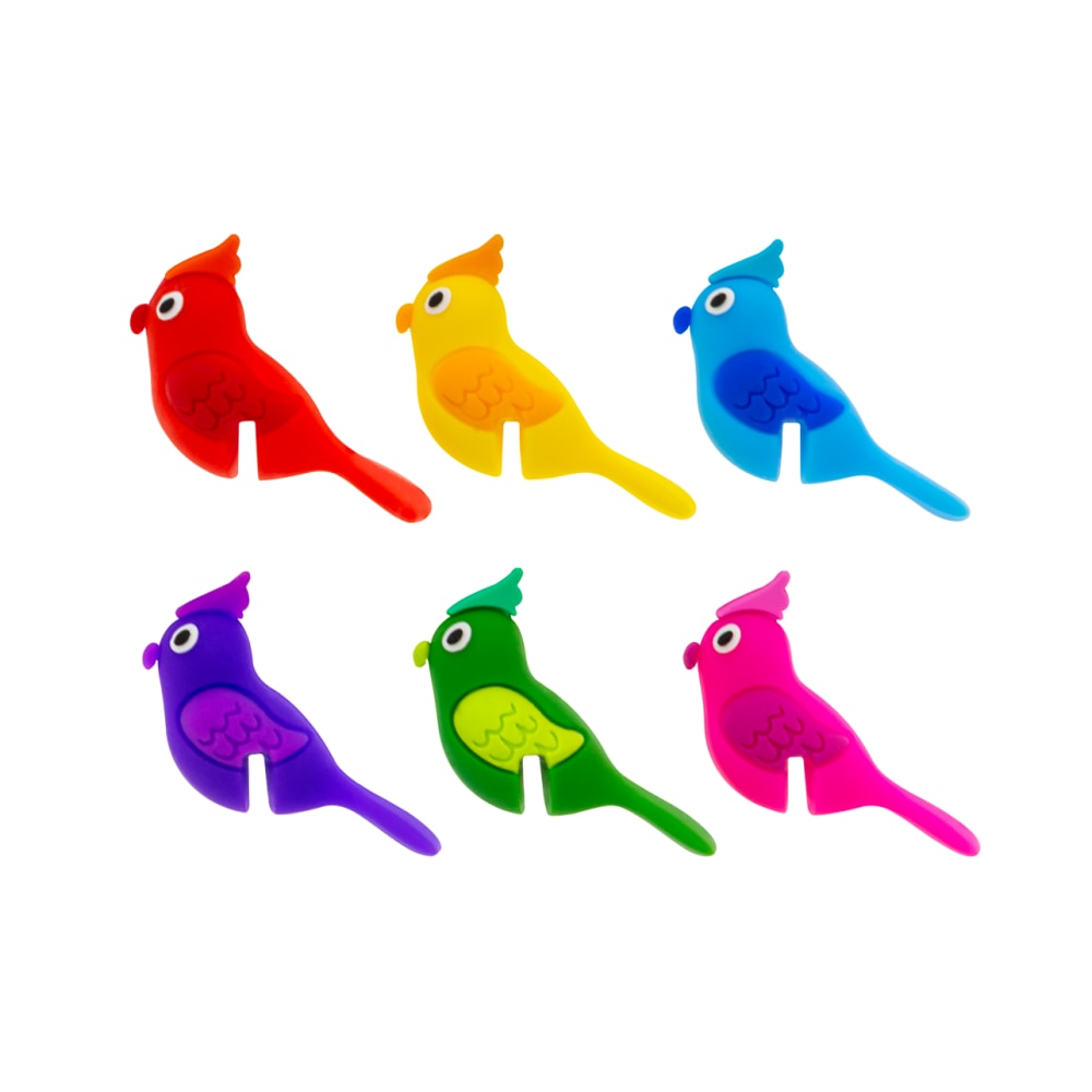 Set de 6 marqueurs de verre aperuche silicone 3 x 3 x 1 cm