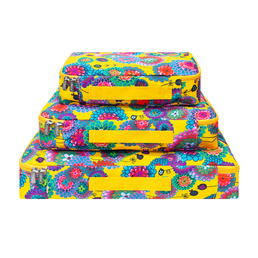 Pylones Set mit 3 Reisetaschen, Polyester L: 44,5 x 8,25 x 32,5 cm gelb - Pvc - Polyvinlychlorid