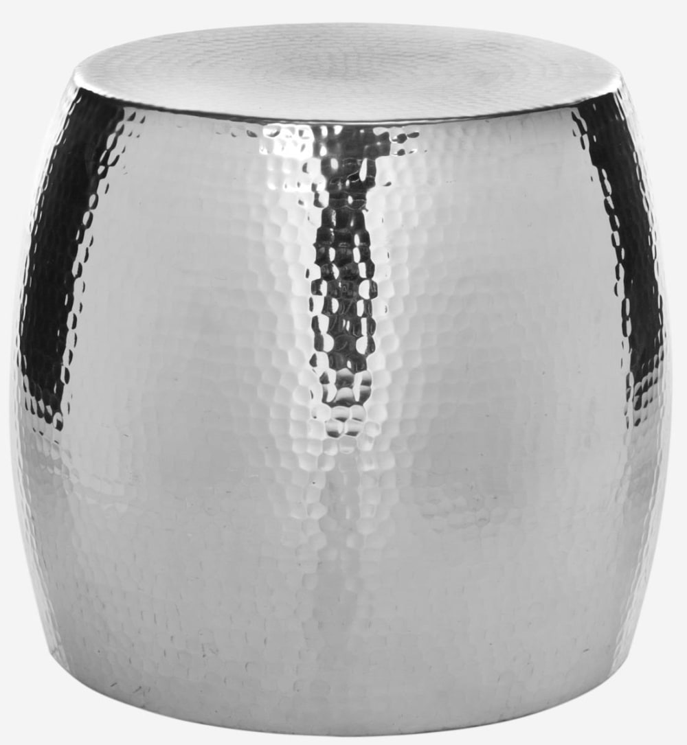 Safavieh Hocker aus Poliertes Aluminium, Silber style modern Silber Aluminium