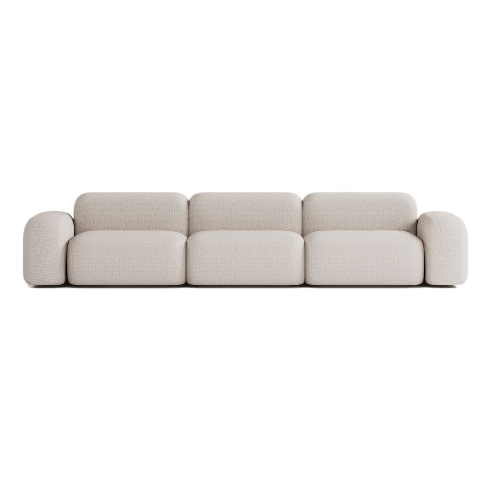 Canapé Modulable 5 places en Tissu Beige