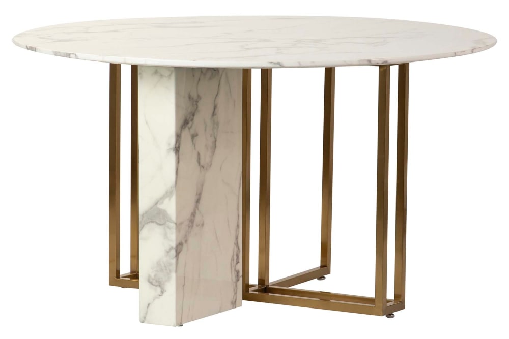 Mesa beige de acero 135x135x75cm