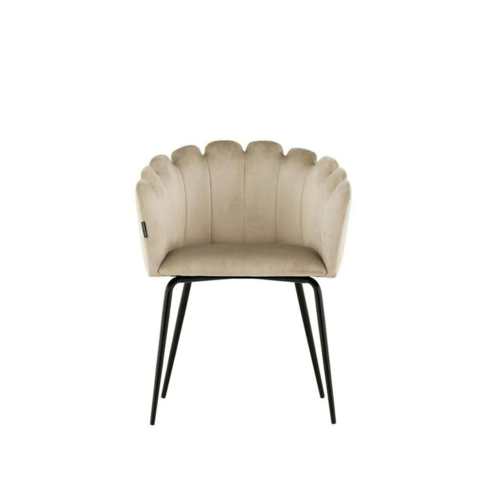 Venture Home Armlehnenstuhl Limhamn aus Samt, beige - Stoff