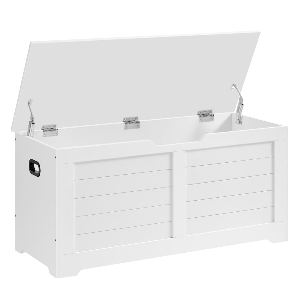 VASAGLE Banc de rangement style maison de campagne avec double blanc style contemporain Blanc Panneau De Particules - 100x46x40cm