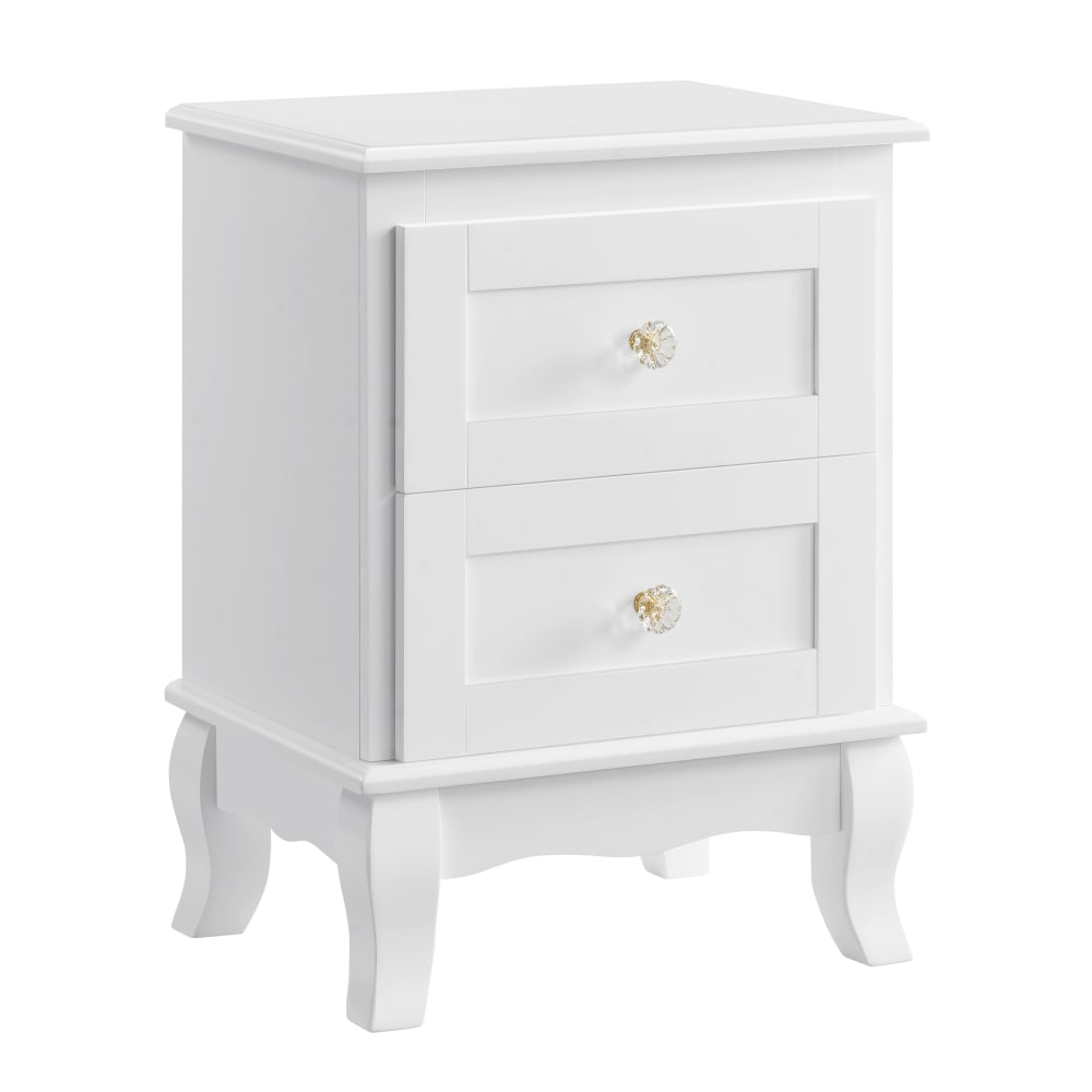 VASAGLE Tables de chevet bout de canapé avec 2 tiroirs 30 x 38 x 52 cm blanc - Bois