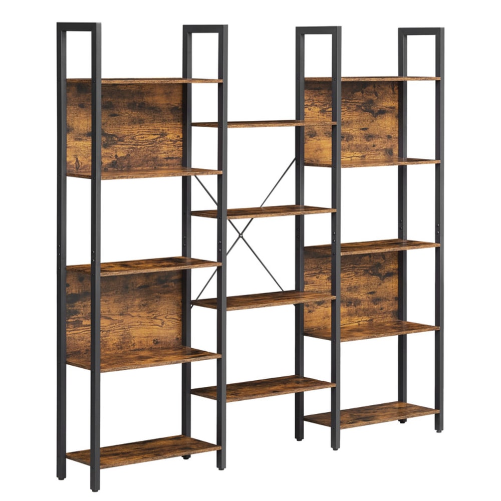 Étagère de rangement avec 14 étagères cadre en métal